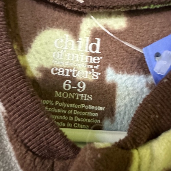6-9m Fleece Zipper Pyjama - Picture 3 of 4